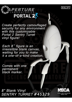 Figurine À Personnaliser PORTAL Sentry Turret DIY Vinyl Figure Par NECA